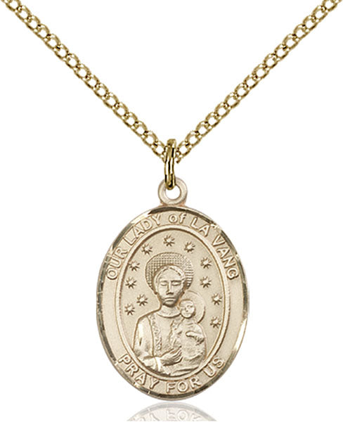 Gold-Filled Our Lady of La Vang Necklace Set