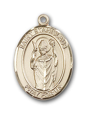 14K Gold Saint Stanislaus Pendant