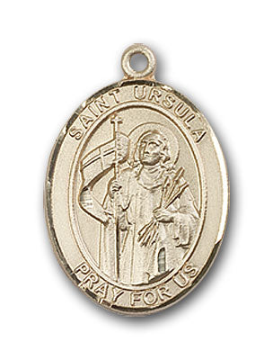 14K Gold Saint Ursula Pendant