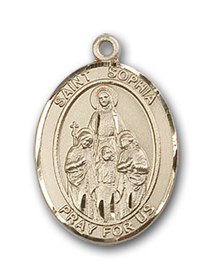 14K Gold Saint Sophia Pendant