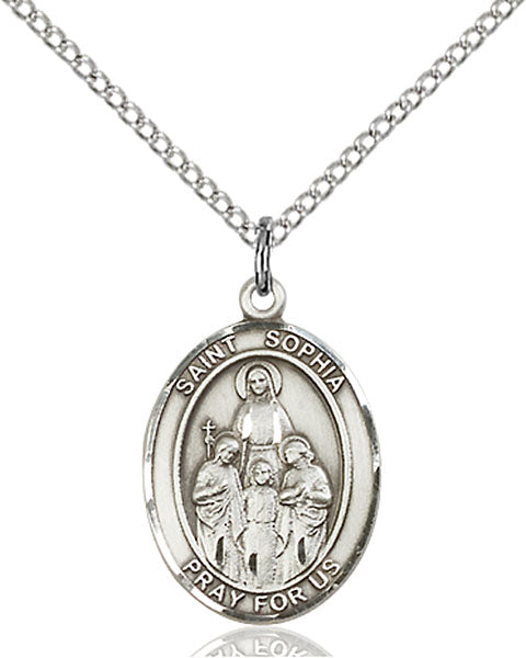 Sterling Silver Saint Sophia Necklace Set