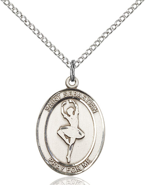 Sterling Silver Saint Sebastian Dance Necklace Set