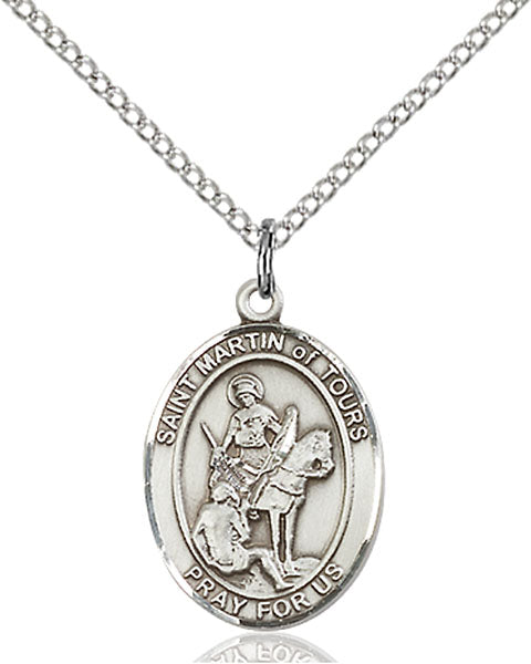 Sterling Silver Saint Martin of Tours Necklace Set