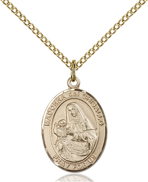 Gold-Filled Saint Madonna Del Ghisallo Necklace Set