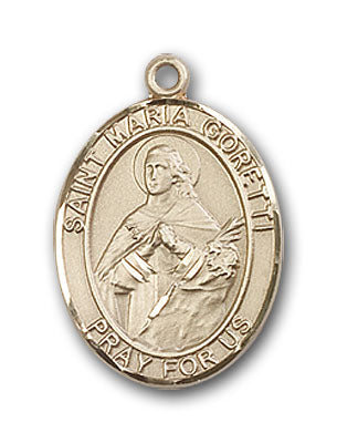 14K Gold Saint Maria Goretti Pendant