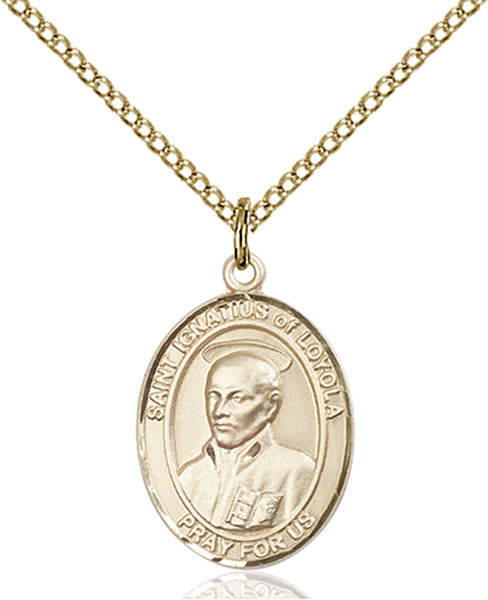 Gold-Filled Saint Ignatius of Loyola Necklace Set