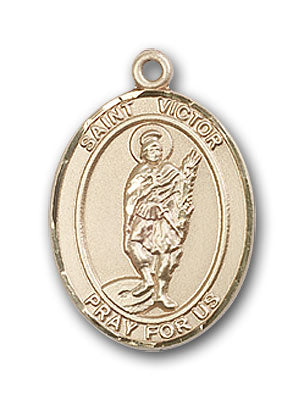 14K Gold Saint Victor of Marseilles Pendant