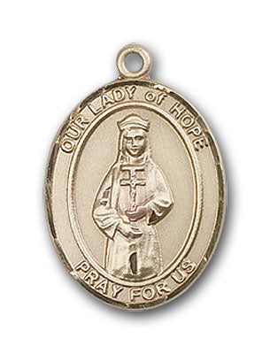 14K Gold OUR LADY of Hope Pendant
