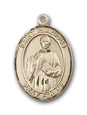 14K Gold Saint Placidus Pendant