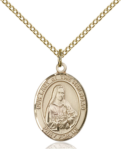 Gold-Filled Our Lady of the Railroad Necklace Set