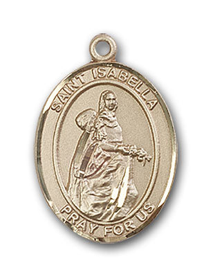 14K Gold Saint Isabella of Portugal Pendant