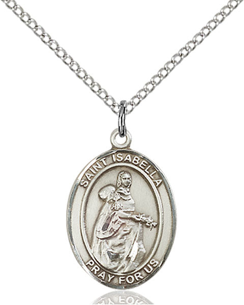 Sterling Silver Saint Isabella of Portugal Necklace Set