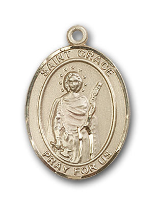 14K Gold Saint Grace Pendant