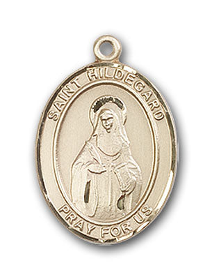 14K Gold Saint Hildegard Von Bingen Pendant
