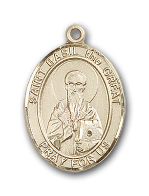 14K Gold Saint Basil the Great Pendant