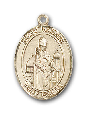 14K Gold Saint Walter of Pontnoise Pendant