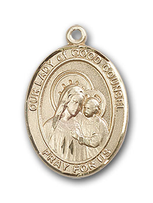 14K Gold OUR LADY of Good Counsel Pendant
