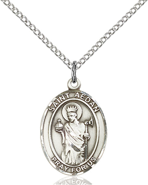 Sterling Silver Saint Aedan of Ferns Necklace Set