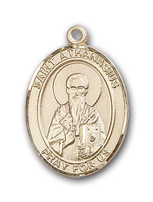 14K Gold Saint Athanasius Pendant