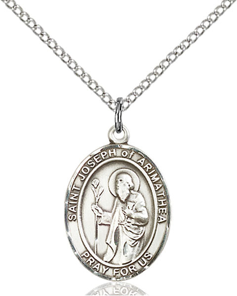 Sterling Silver Saint Joseph of Arimathea Necklace Set