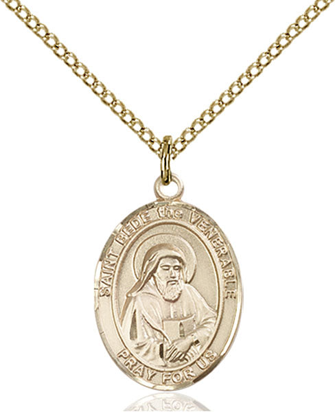 Gold-Filled Saint Bede the Venerable Necklace Set