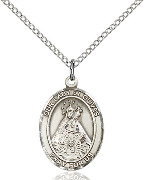 Sterling Silver Our Lady of Olives Necklace Set