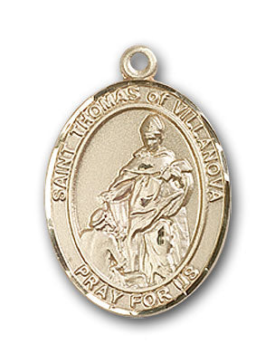 14K Gold Saint Thomas of Villanova Pendant