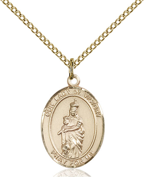 Gold-Filled Our Lady of Victory Necklace Set