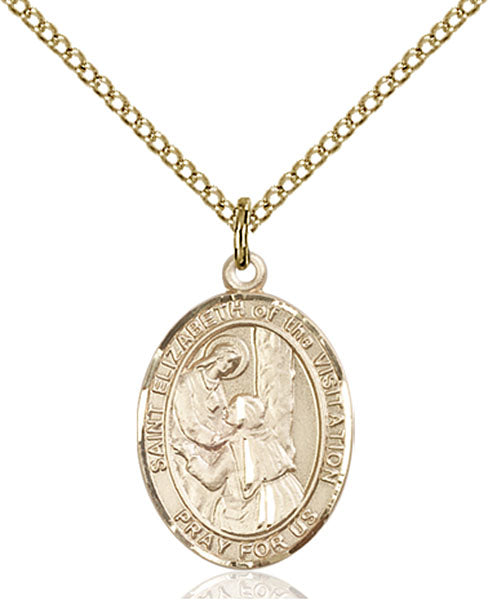 Gold-Filled Saint Elizabeth of the Visitation Pendant