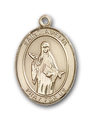 14K Gold Saint Amelia Pendant