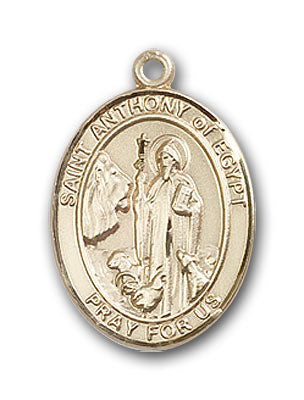 14K Gold Saint Anthony of Egypt Pendant