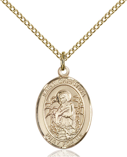 Gold-Filled Saint Christina the Astonishing Necklace Set