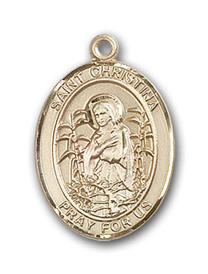 14K Gold Saint Christina the Astonishing Pendant