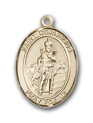 14K Gold Saint Cornelius Pendant