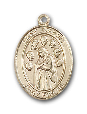 14K Gold Saint Felicity Pendant