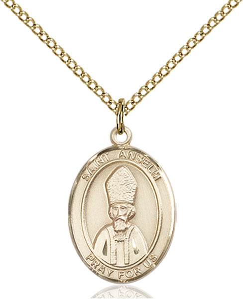 Gold-Filled Saint Anselm of Canterbury Necklace Set