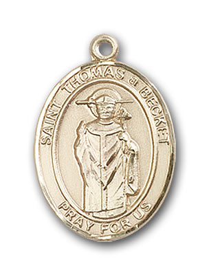 14K Gold Saint Thomas A Becket Pendant