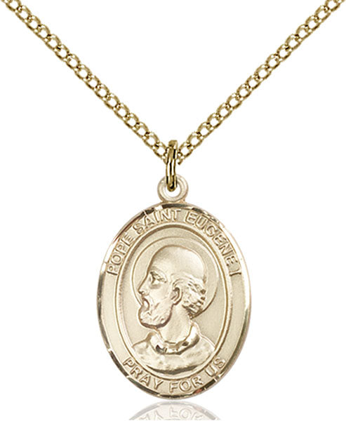 Gold-Filled Pope Saint Eugene I Necklace Set