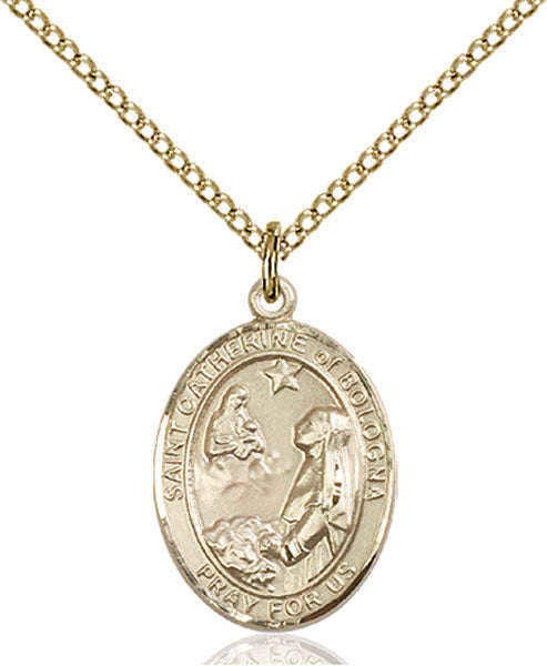 Gold-Filled Saint Catherine of Bologna Necklace Set