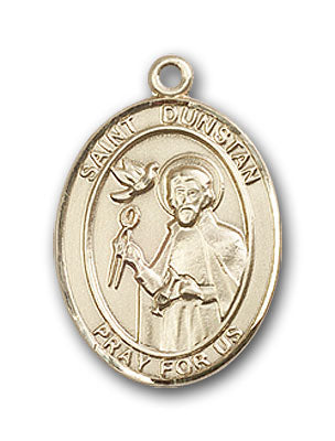 14K Gold Saint Dunstan Pendant