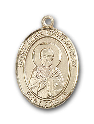 14K Gold Saint John Chrysostom Pendant
