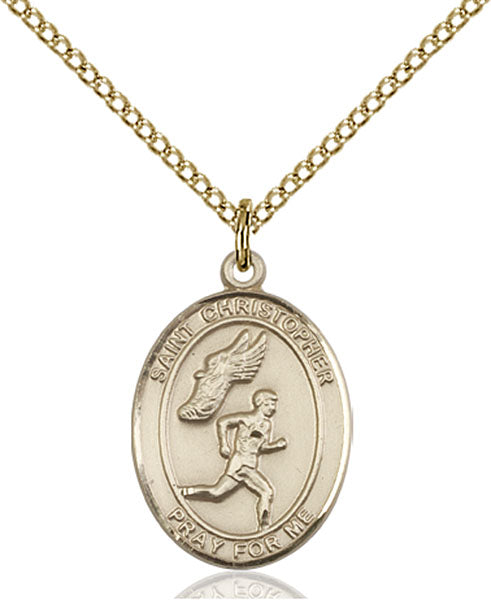 Gold-Filled Saint Christopher Track&Field Necklace Set