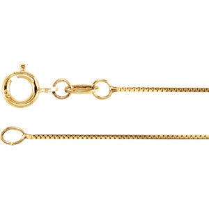 16-inch Box Chain with Spring Ring - 18K Yellow