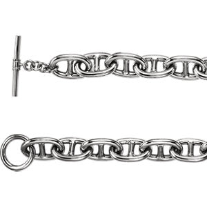 8-inch Link Chain with Toggle Clasp - Sterling Silver