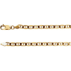 18-inch Anchor Chain with Lobster Clasp - 14K Yellow Gold