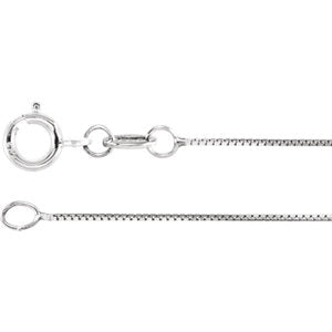 16-inch Box Chain with Spring Ring - 18K White