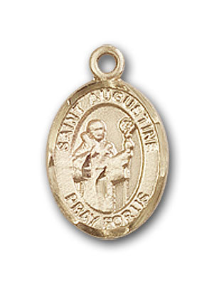 14K Gold Saint Augustine Pendant