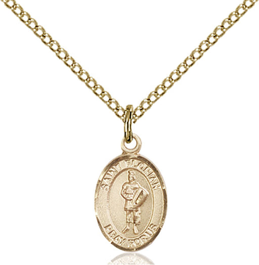 Gold-Filled Saint Florian Necklace Set