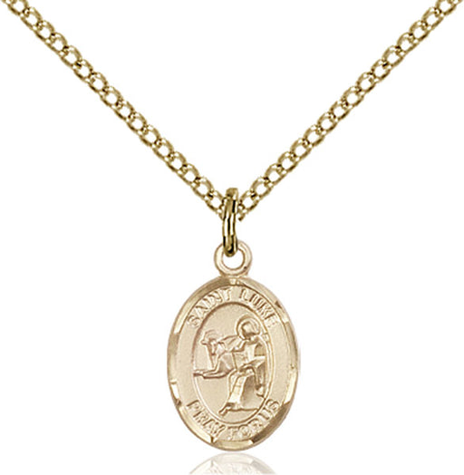 Gold-Filled Saint Luke the Apostle Necklace Set