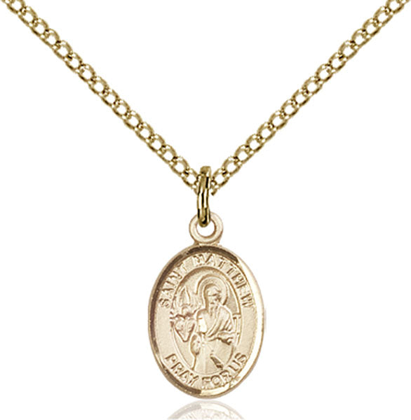 Gold-Filled Saint Matthew the Apostle Necklace Set